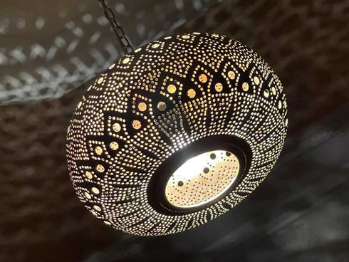 Elegant Handmade Moroccan Brass Pendant Light Fixture (PL 1080)